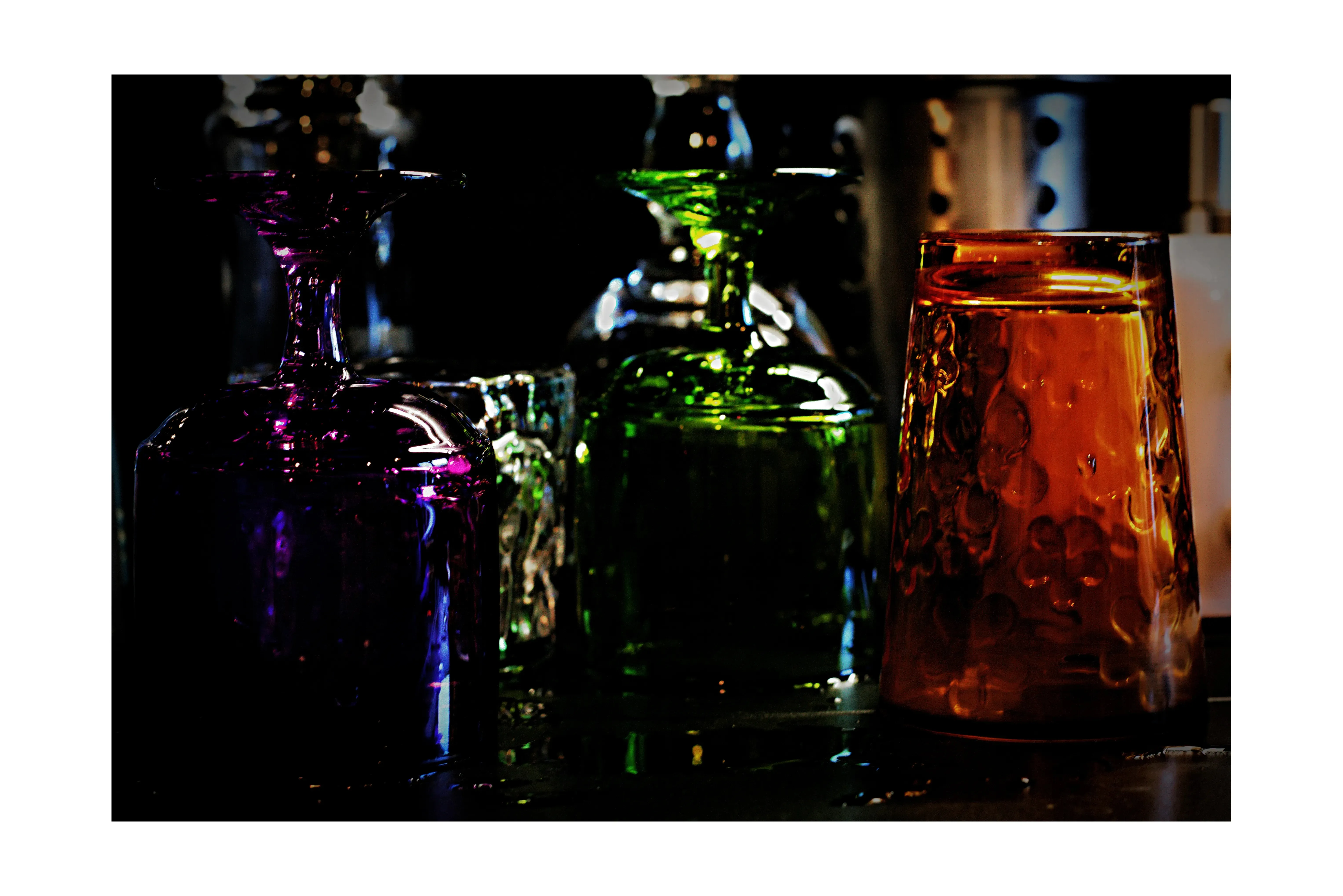 Verres renversés